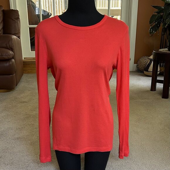 New GAP Tee Shirt Crewneck Orange Red Size L - Picture 1 of 5